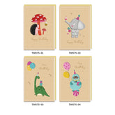 Card Birthday Brown Background